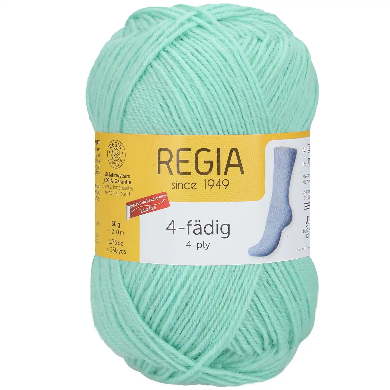 Regia 4-Ply Uni 1061 Aqua 210m/50g