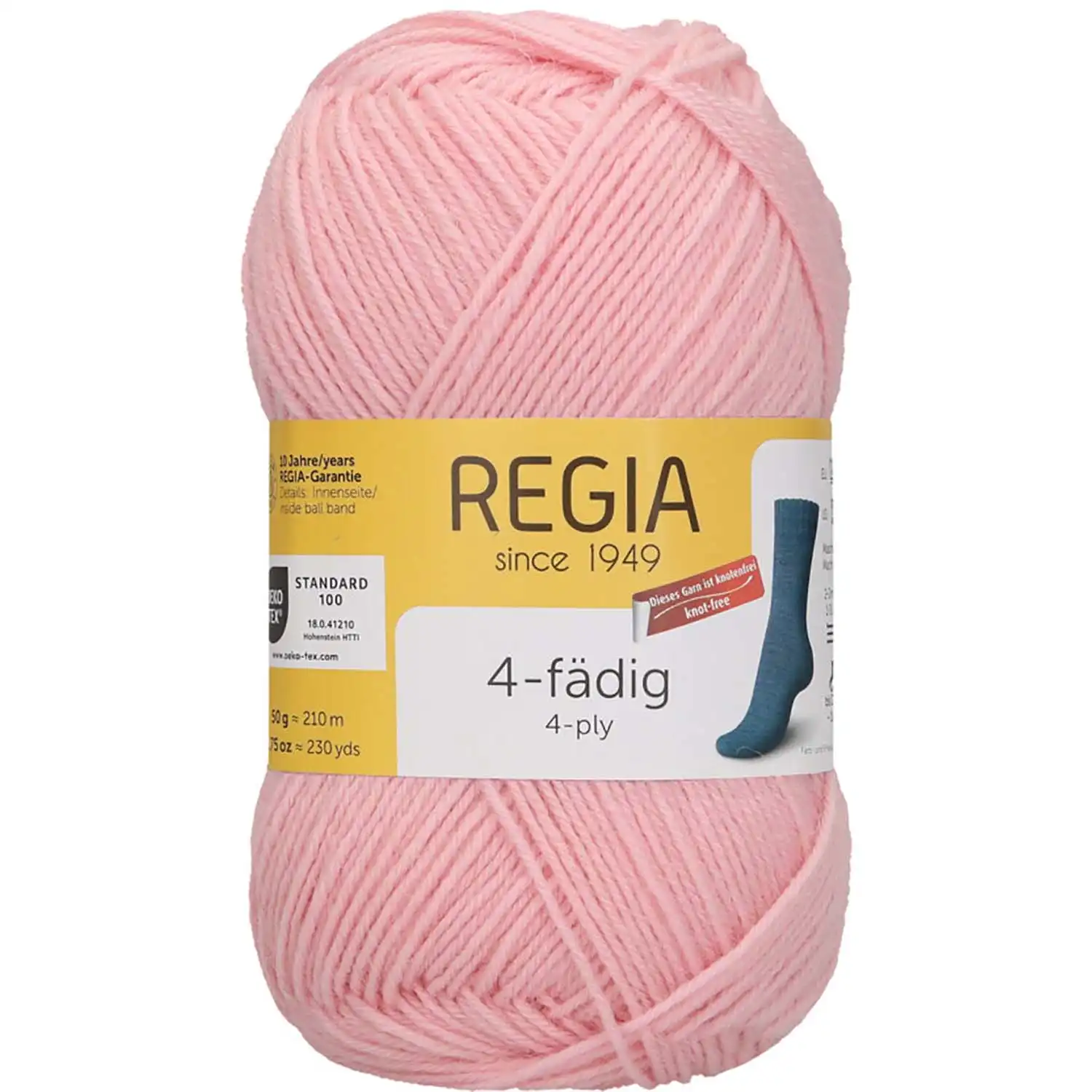 Regia 4-Ply Uni 1062 Růžová 50g