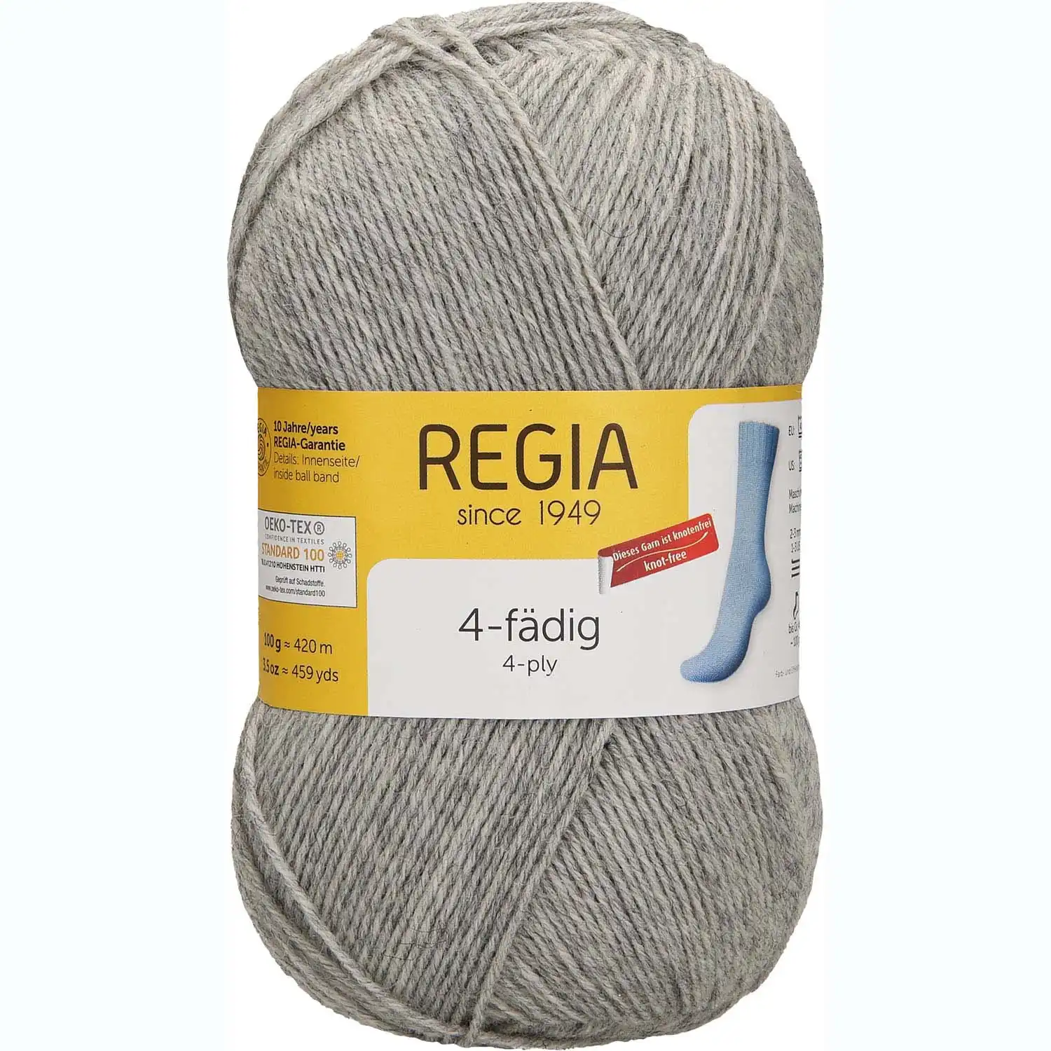 Regia 4-Ply Uni 1991 Sv. šedý melír