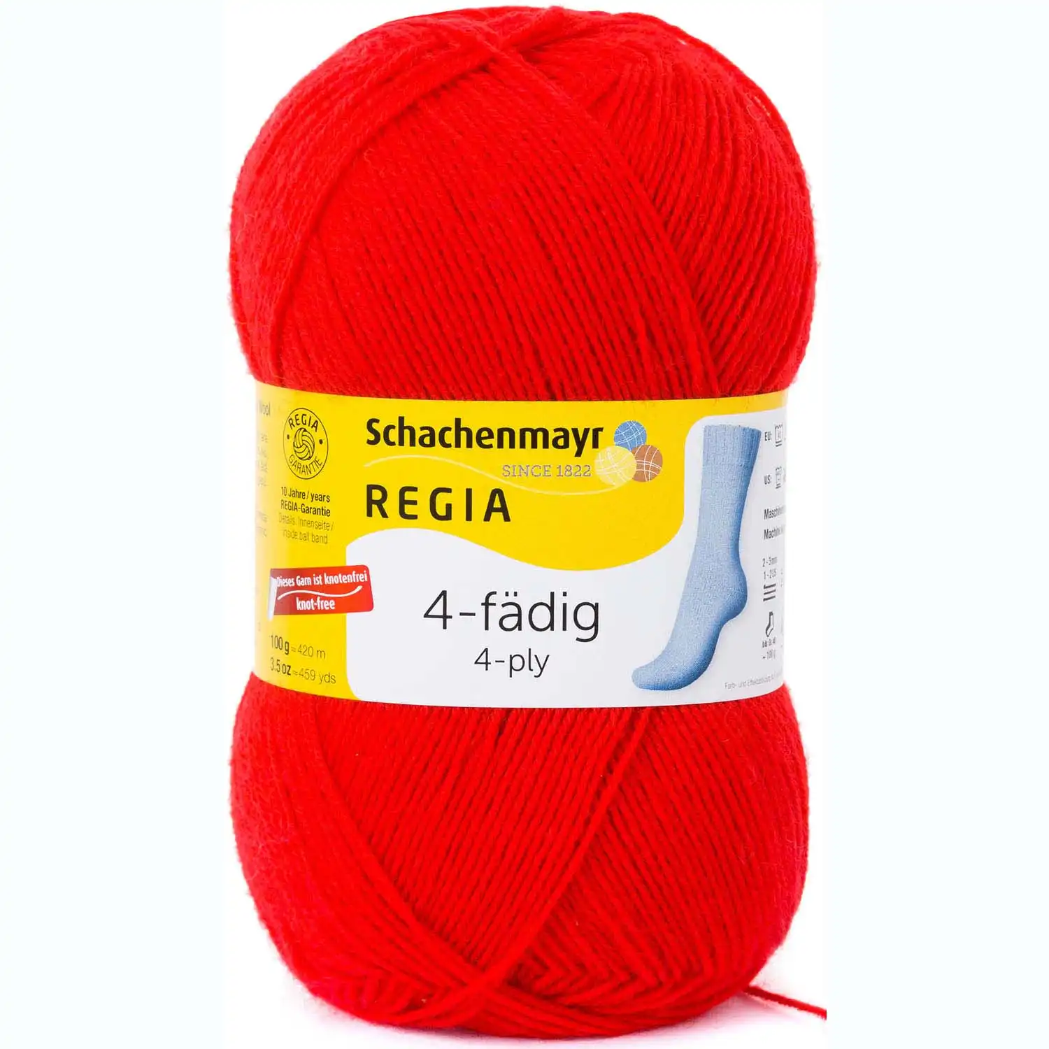 Regia 4-Ply Uni 2054 Červená
