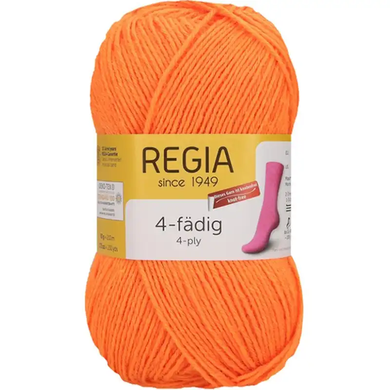 Regia 4-Ply Uni 2092 Oranžová 210m/50g
