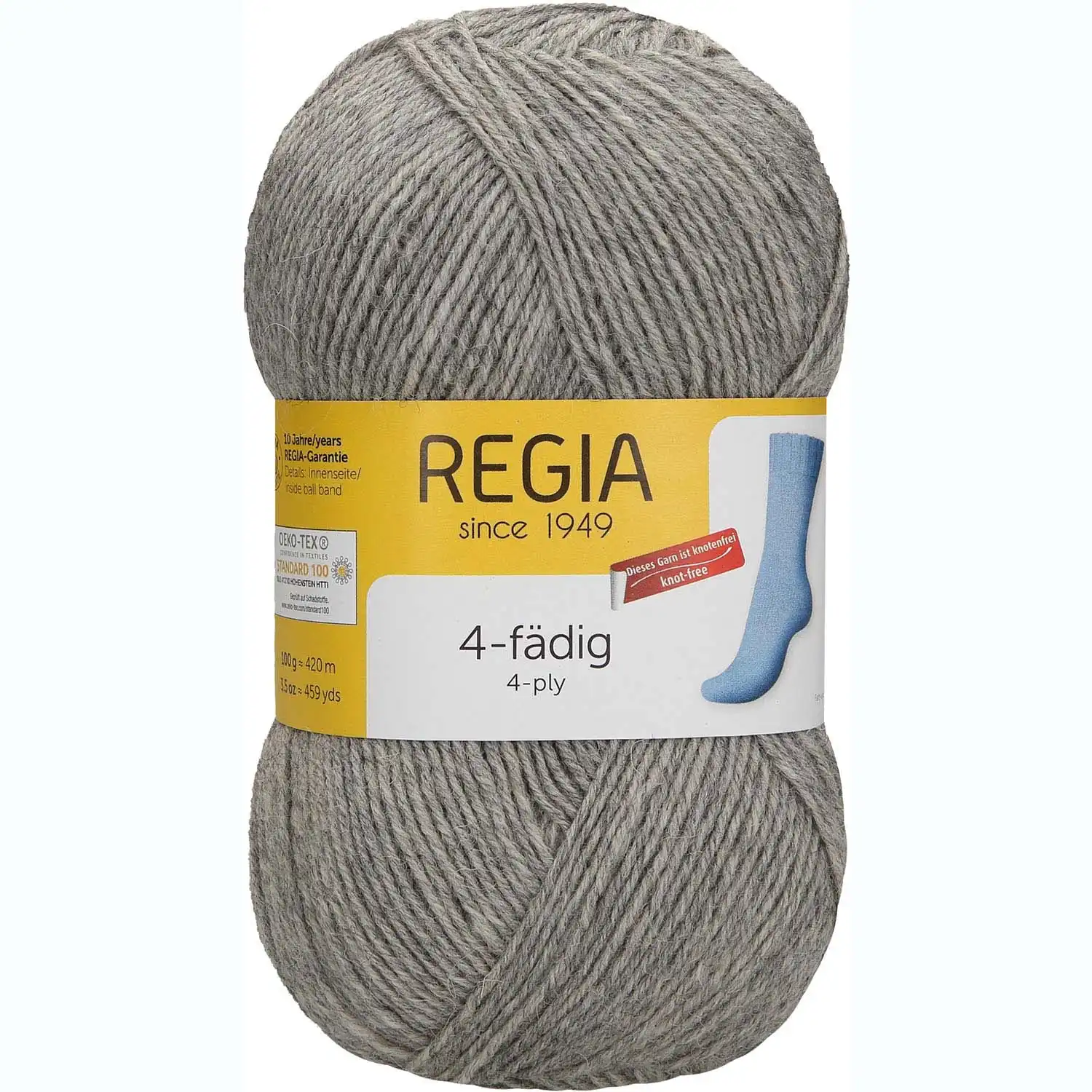 Regia 4-Ply Uni 33 Šedý melír