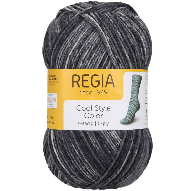 Regia 6-ply Cool Style Color 02930 grau
