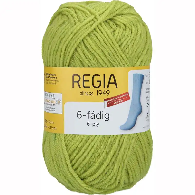 Regia 6-ply Uni 50g Limetka 1056