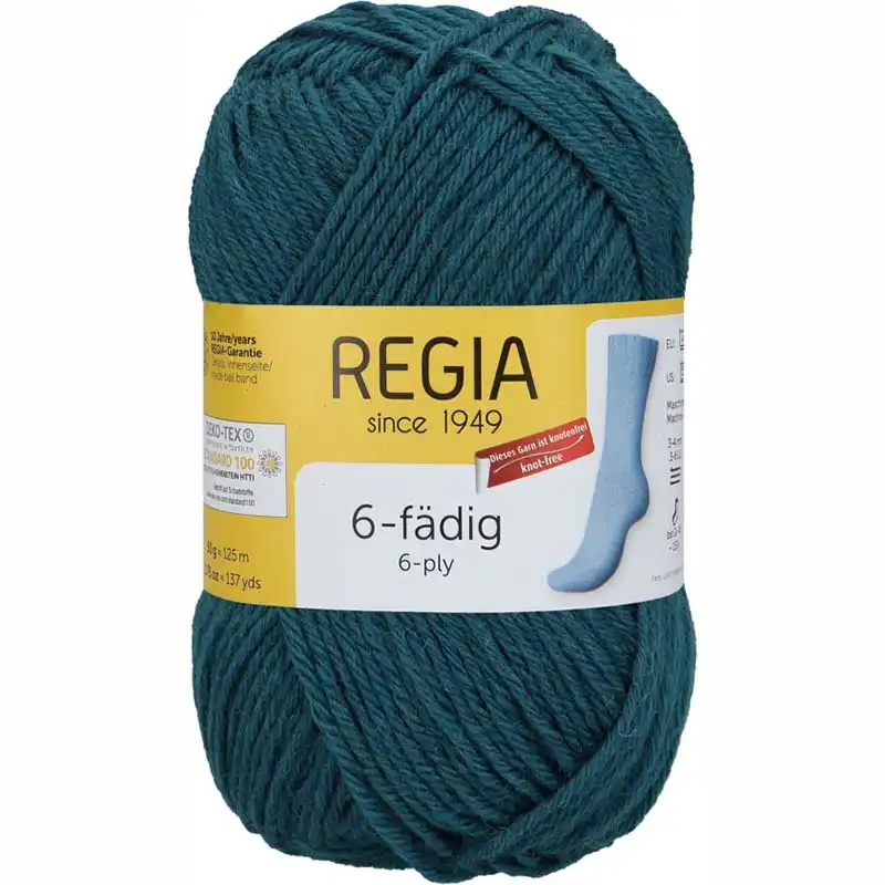 Regia 6-ply Uni 50g Petrol 1047