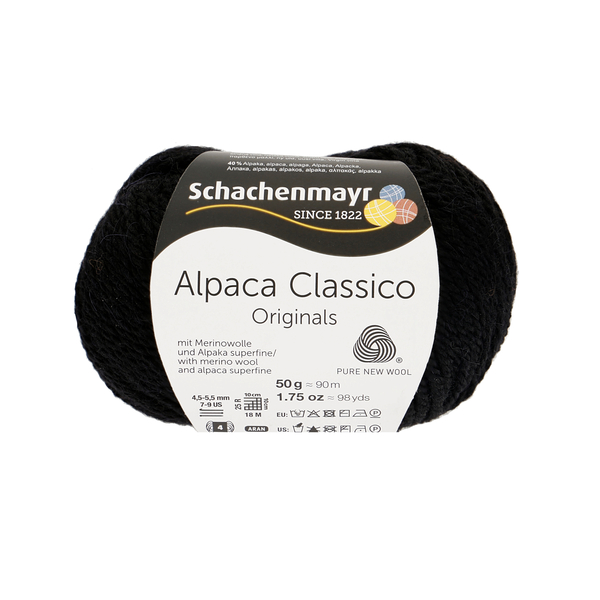 Schachenmayr Alpaca Classico 99 Černá