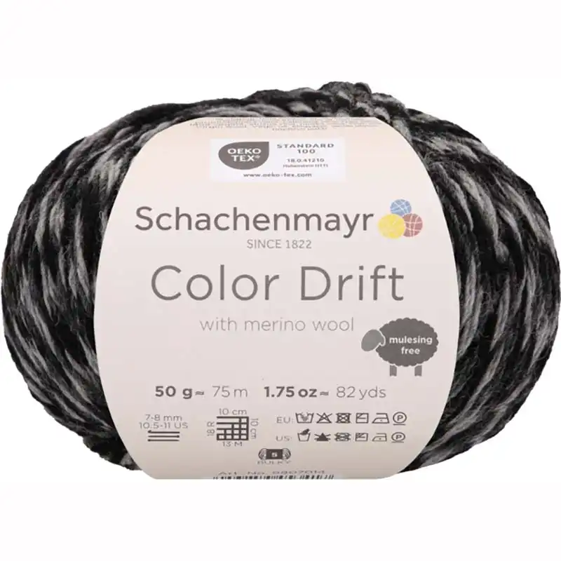 Schachenmayr Color Drift 81 Šedočerná