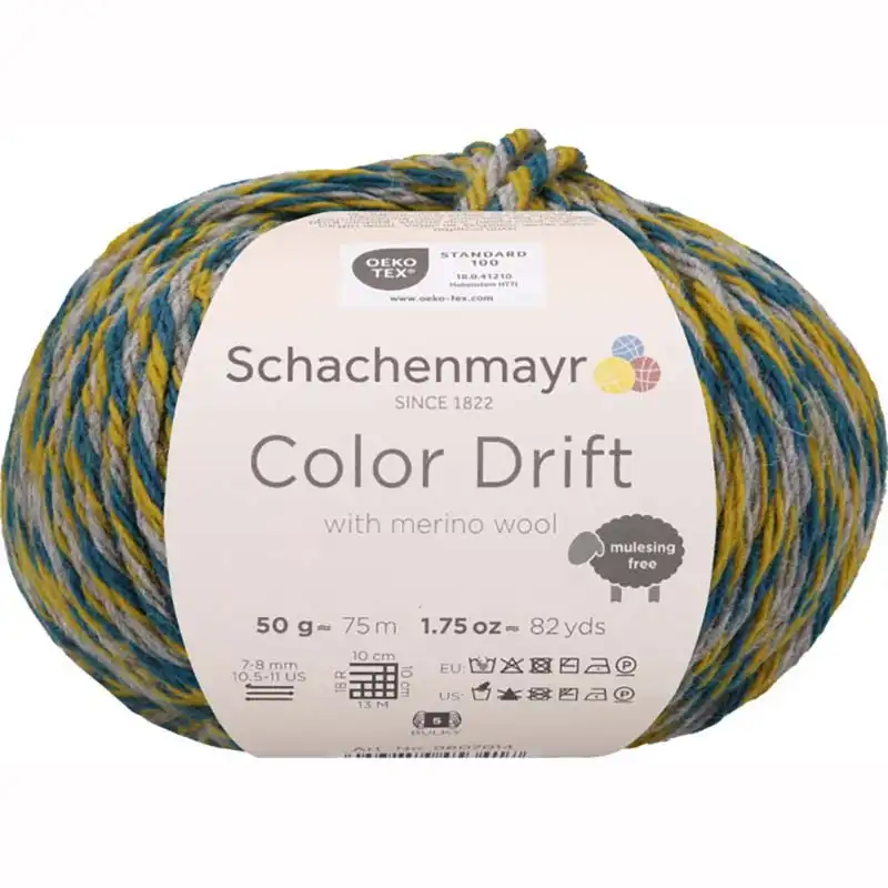 Schachenmayr Color Drift 84 Modrožlutošedá