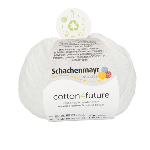 Schachenmayr Cotton 4 future 1 Bílá