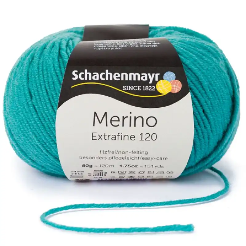 Schachenmayr Merino extrafine 120 Mořská zelená 176
