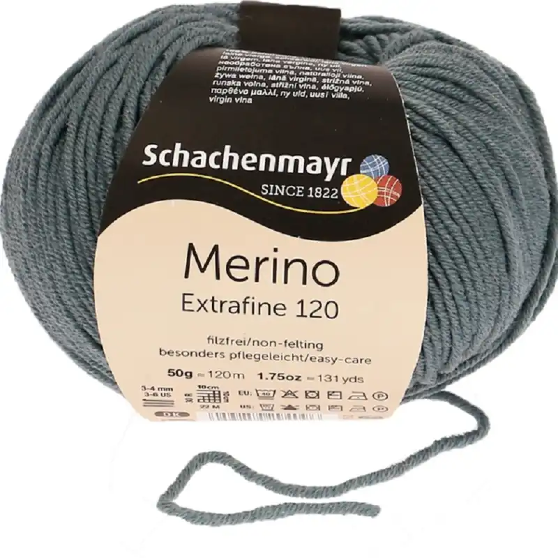 Schachenmayr Merino extrafine 120 Šedozelená 162