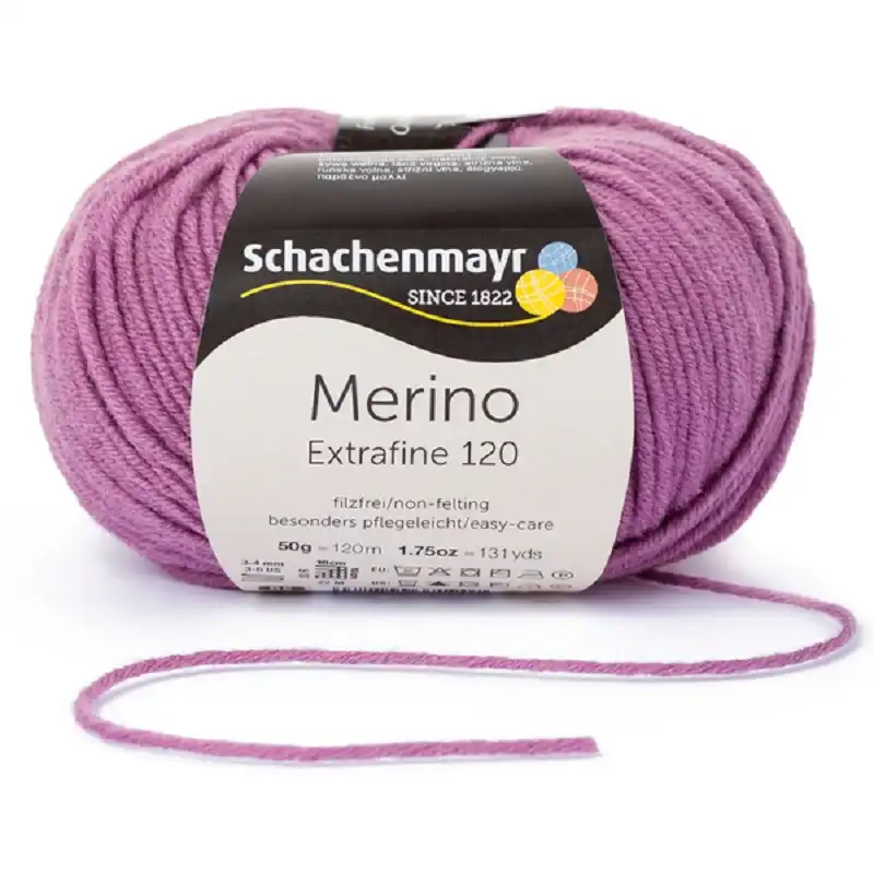 Schachenmayr Merino extrafine 120 Švestka 146