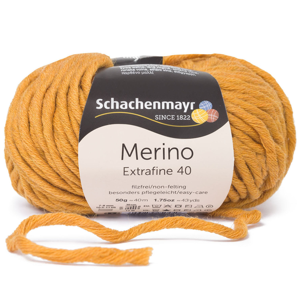 Schachenmayr Merino extrafine 40 Hořčice 326