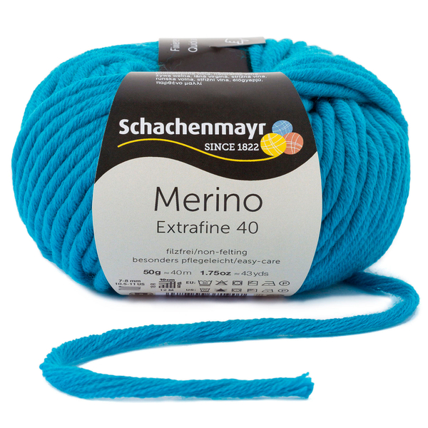 Schachenmayr Merino extrafine 40 Jasně modrá 368