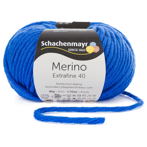 Schachenmayr Merino extrafine 40 Královská modrá 351