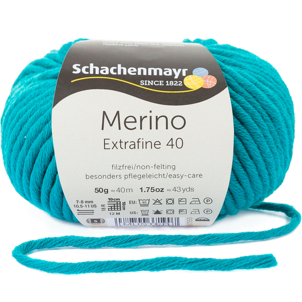 Schachenmayr Merino extrafine 40 Tyrkys 377