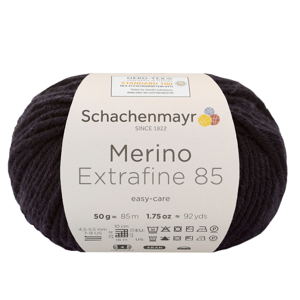 Schachenmayr Merino extrafine 85 Černá 299