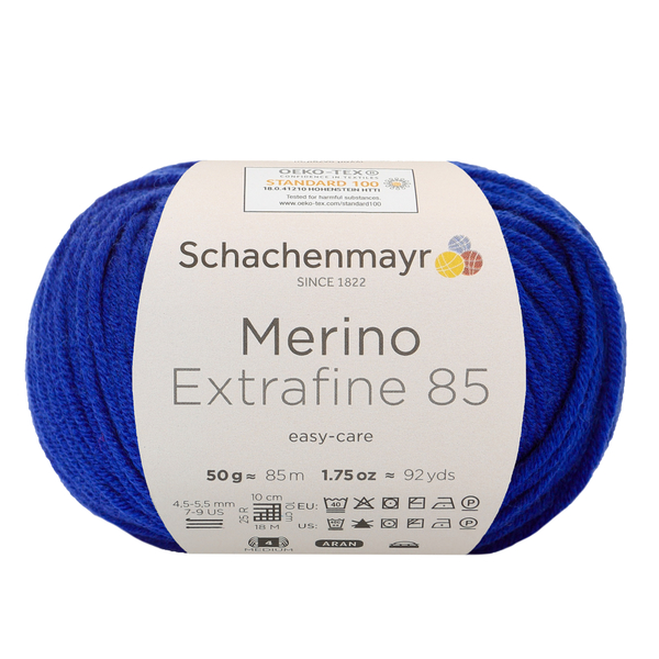 Schachenmayr Merino extrafine 85 Modrá 253