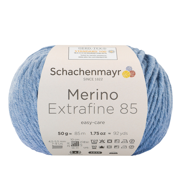 Schachenmayr Merino extrafine 85 Šedomodrá 256