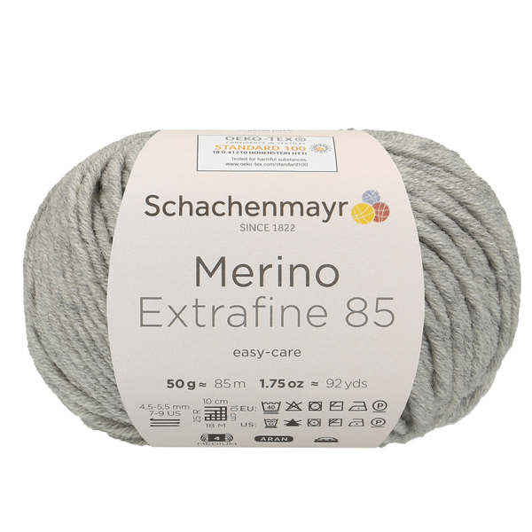 Schachenmayr Merino extrafine 85 Světle šedá 290
