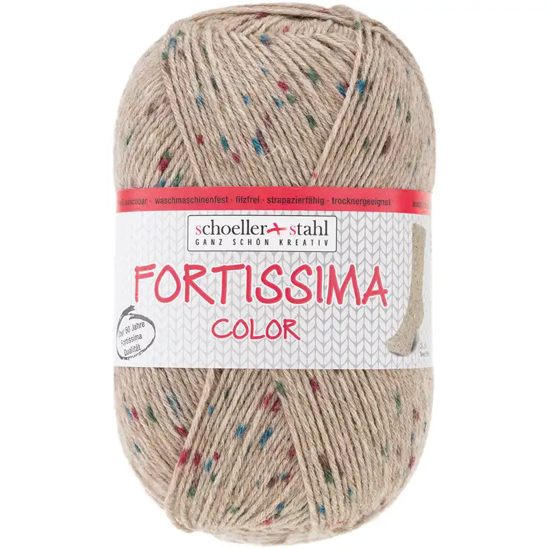 Schoeller Stahl Fortissima 4-fach color tweed 574 Hnědá