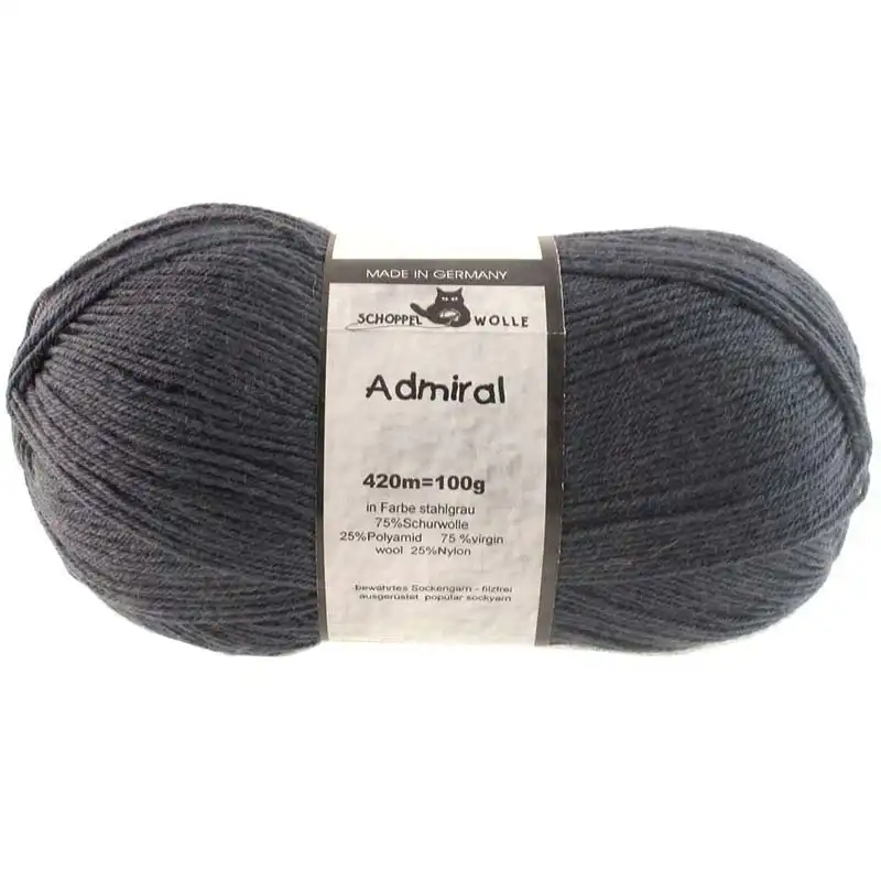 Schoppel Wolle Admiral 9505 Stahlgrau