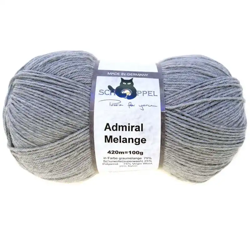 Schoppel Wolle Admiral Melange 9220M Hellgrau Melange