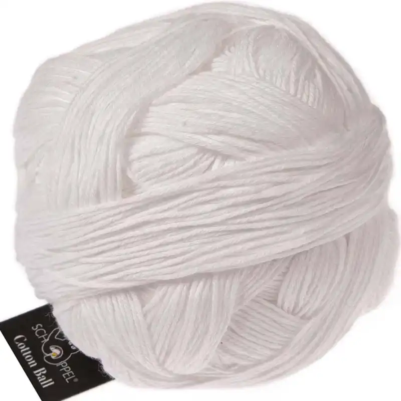 Schoppel Wolle Cotton ball 990 Weiß