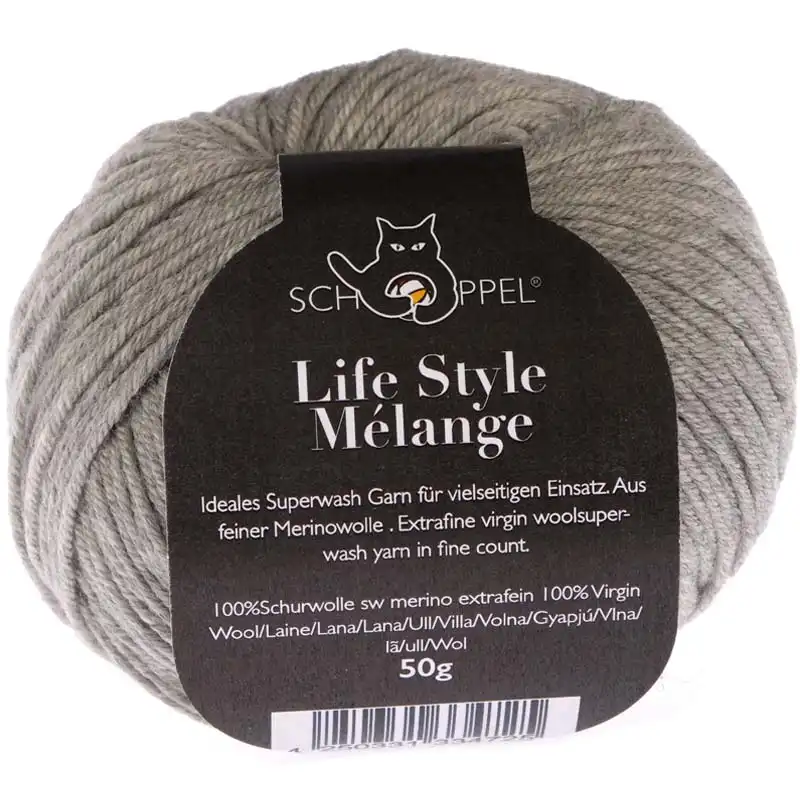Schoppel wolle Life Style melange 9250M Hellgrau - meliert