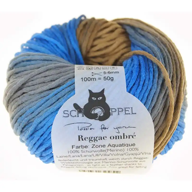 Schoppel Wolle Reggae ombré 2257 Zone Aquatique
