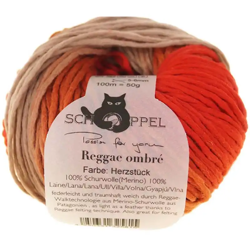Schoppel Wolle Reggae ombré 2261 Herzstück