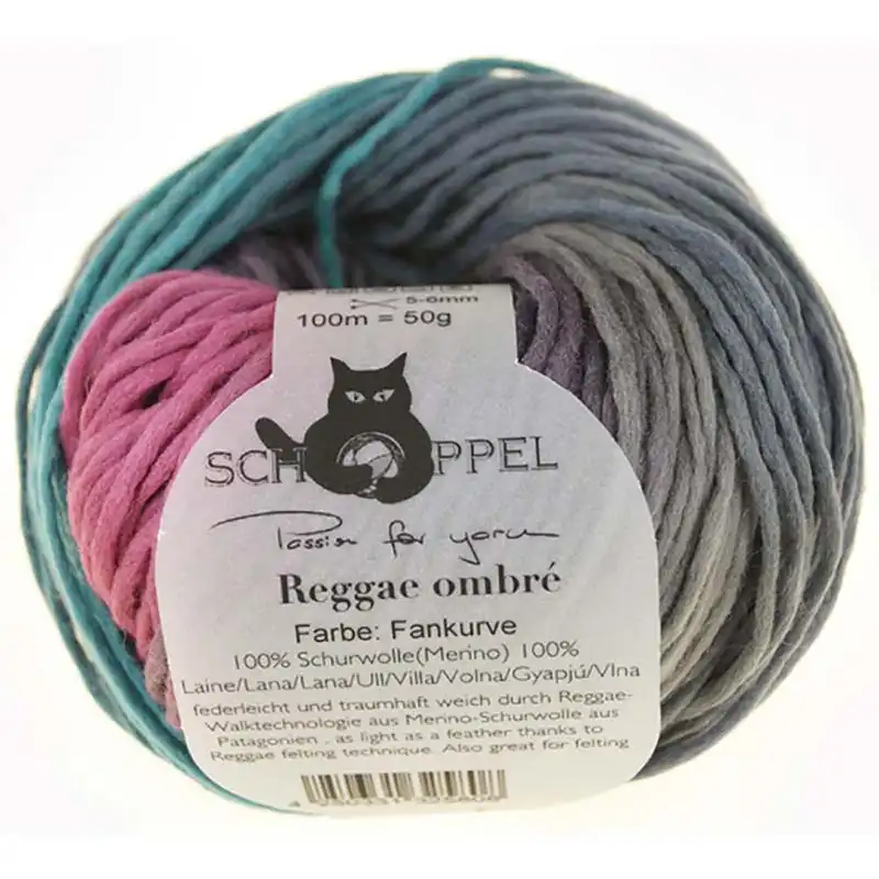 Schoppel Wolle Reggae ombré 2262 Fankurve