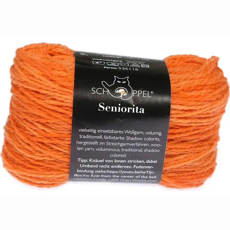 Schoppel Wolle Seniorita 2608 Möhre Inspiration Dibadu