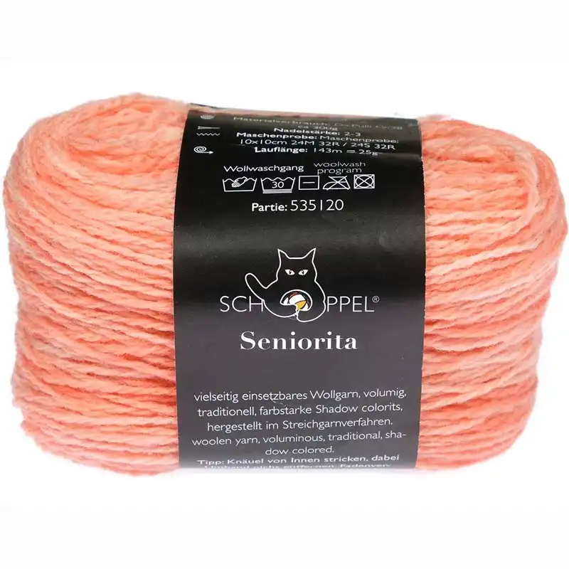 Schoppel Wolle Seniorita 2611 Lachs Inspiration Dibadu