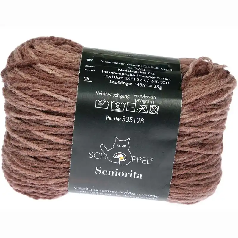 Schoppel Wolle Seniorita 2617 Dunkle Schokolade Inspiration Dibadu