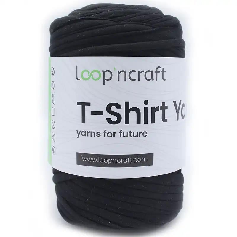 T-Shirt yarn Černá