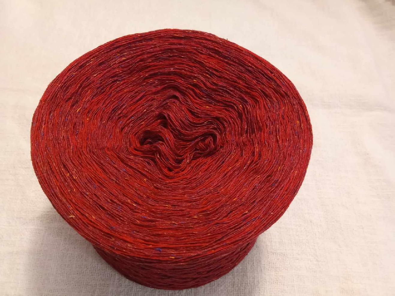 Tweed red merino 3-nitka 1000m