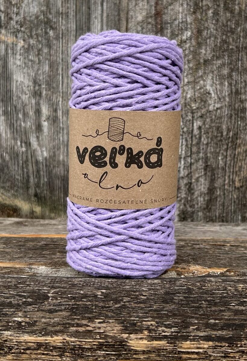 Velká vlna Macrame 1,5mm Levandule