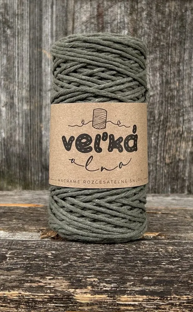 Velká vlna Macrame 1,5mm Mořská řasa