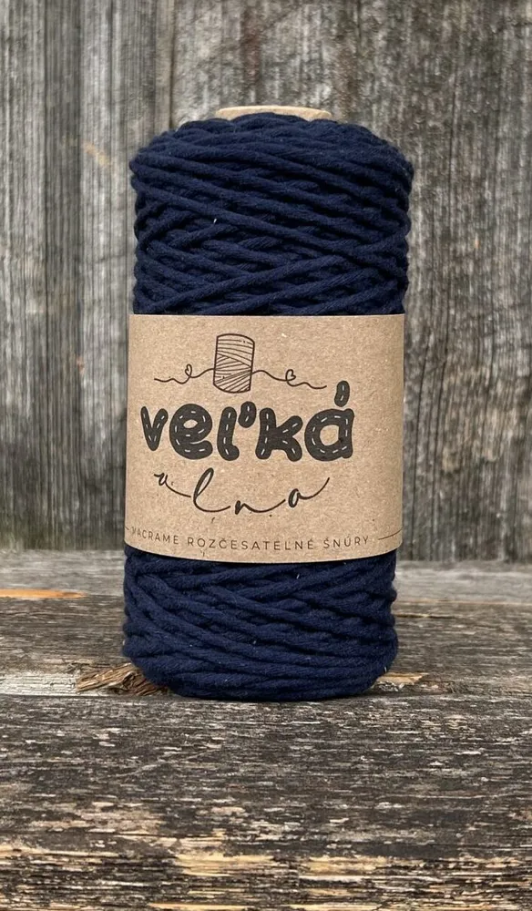 Velká vlna Macrame 1,5mm Safír