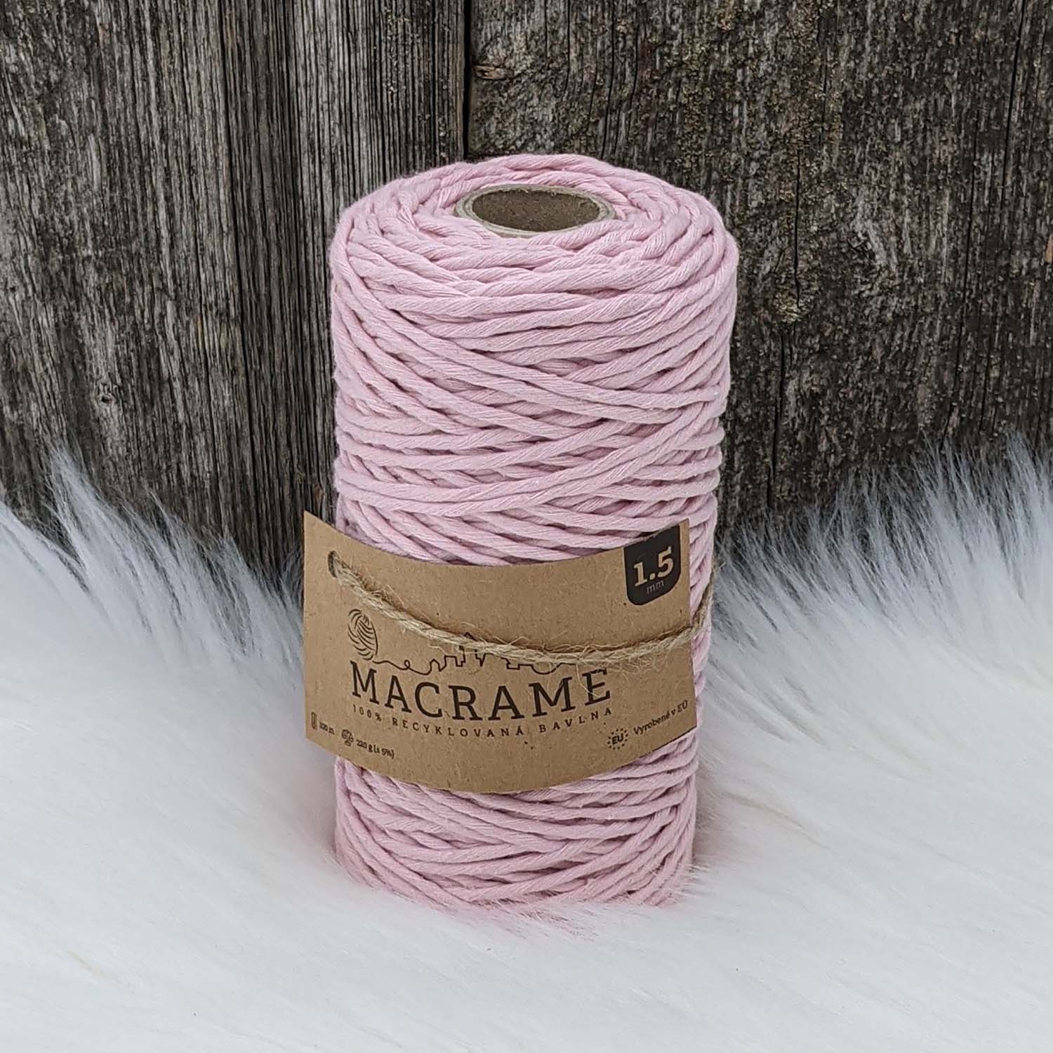 Velká vlna Macrame 1,5mm Šípková růže