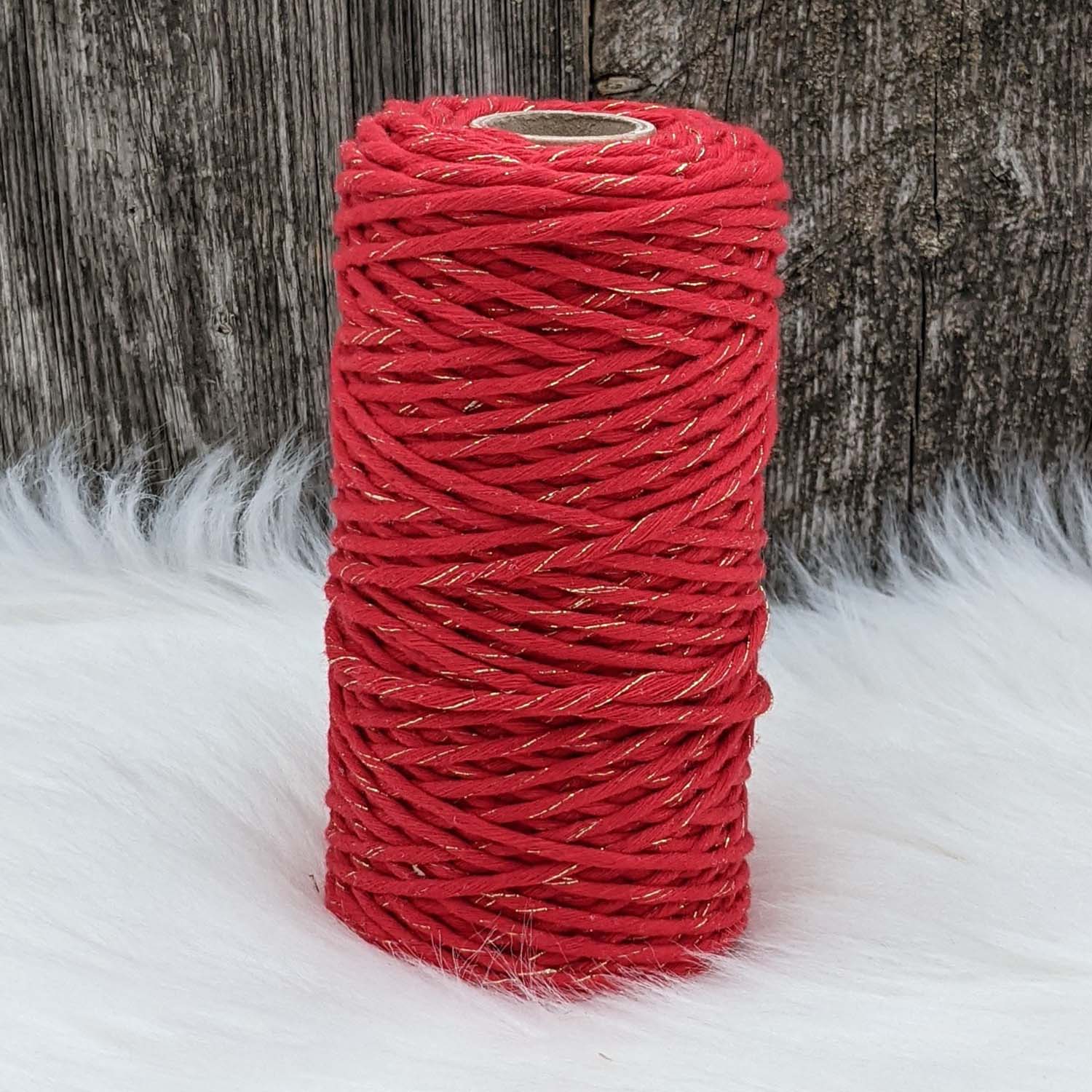 Velká vlna Macrame 1,5mm Vlčí mák se zlatem