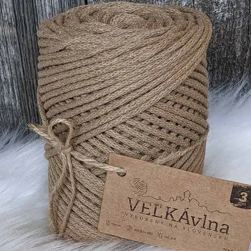 Velká vlna Špagát 3mm Pískovec
