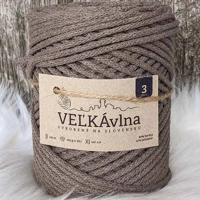 Velká vlna Špagát 3mm Vápenec