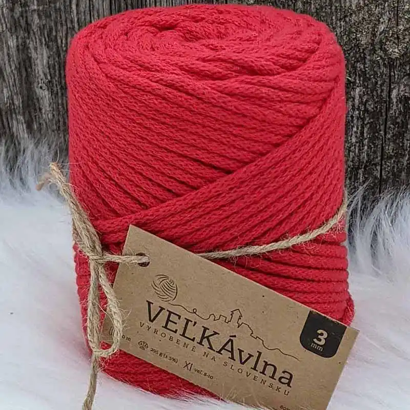 Velká vlna Špagát 3mm Vlčí mák