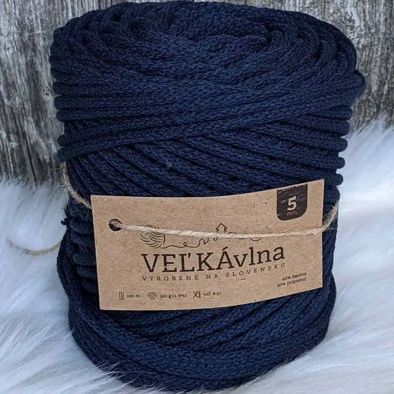 Velká vlna Špagát 5mm Safír