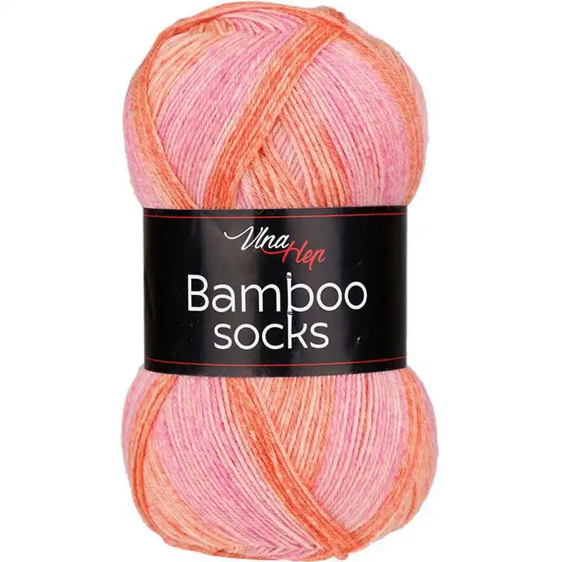 Pletací příze Bamboo Socks / ponožkovka 100 g Varianta: 5 (7901) korálová světlá, Balení: 1 ks