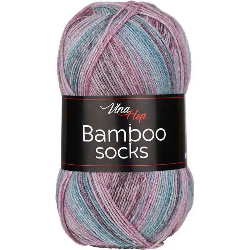 Pletací příze Bamboo Socks / ponožkovka 100 g Varianta: 9 (7902) fialová, Balení: 1 ks