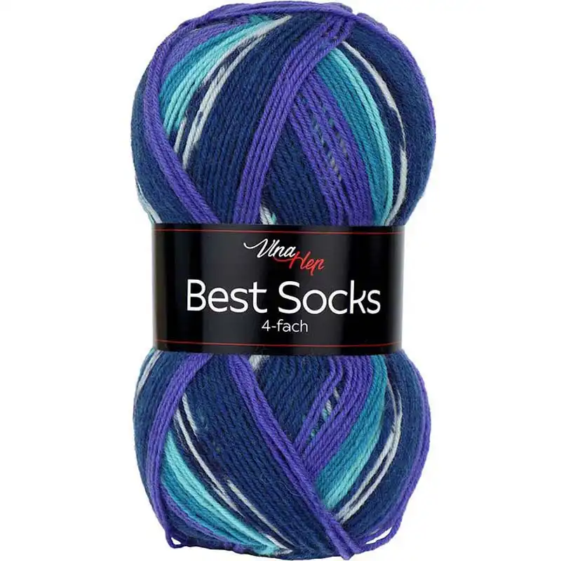Vlna-hep Příze Best socks 7078 modrá