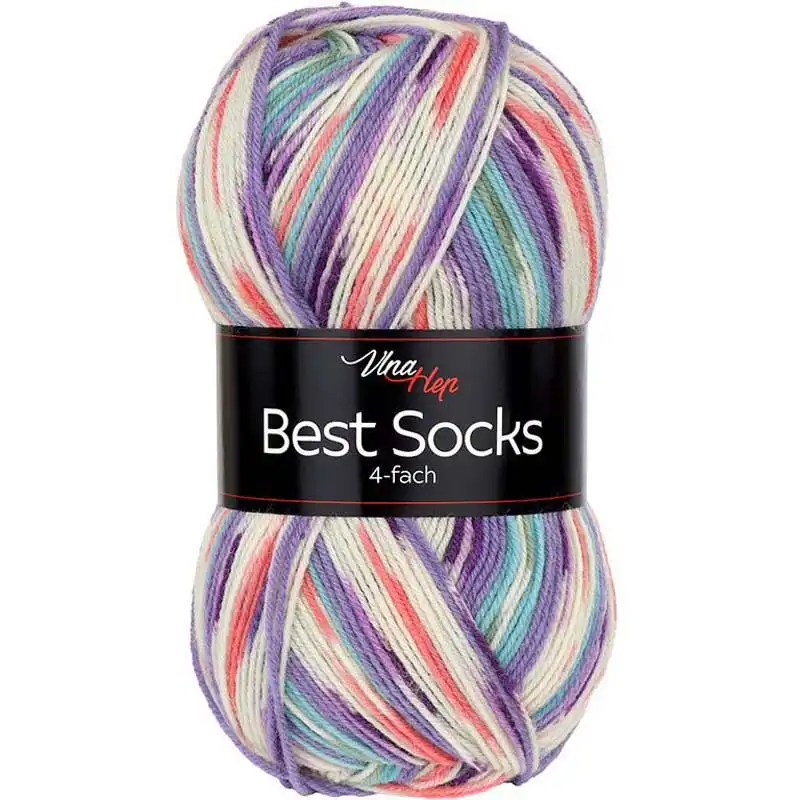Vlna-hep Příze Best socks 7080 pastelová